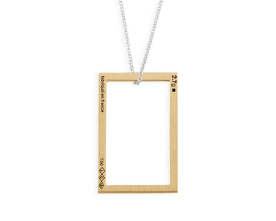collier rectangle le 2,7g